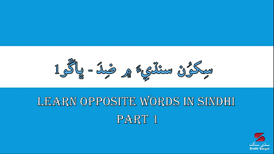 Opposite words in Sindhi